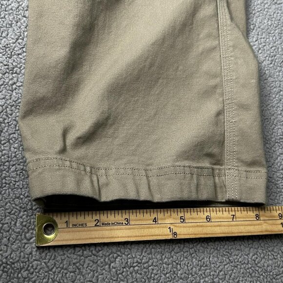 Duluth Trading Flex Fire Hose Pants Mens 34x30.5 Khaki Relaxed Fit Cargo Stretch - Picture 13 of 16